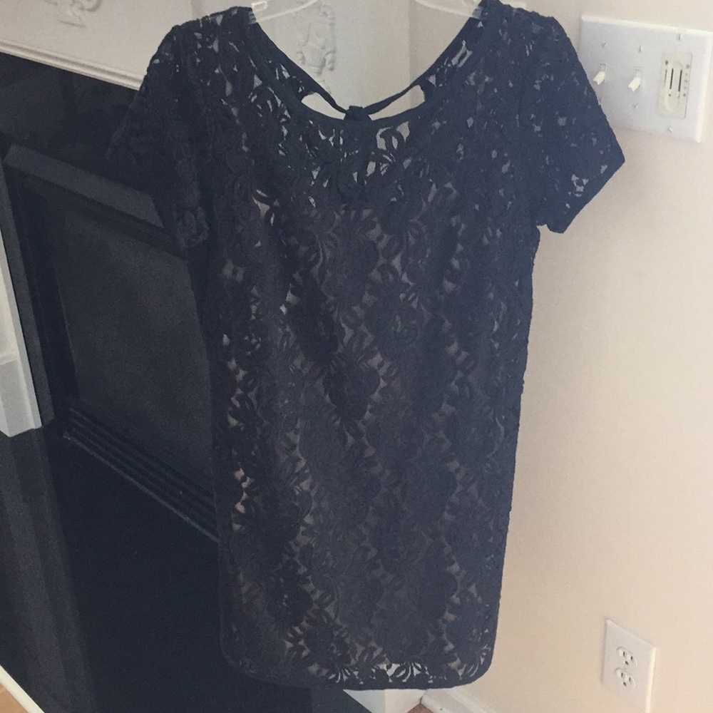 Loft black lace dress